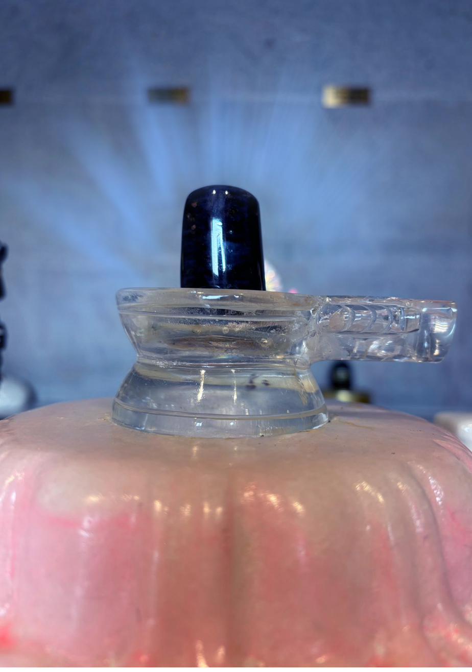 The sacred blue sapphire Shivalinga at the Neelakanteshwara Temple
